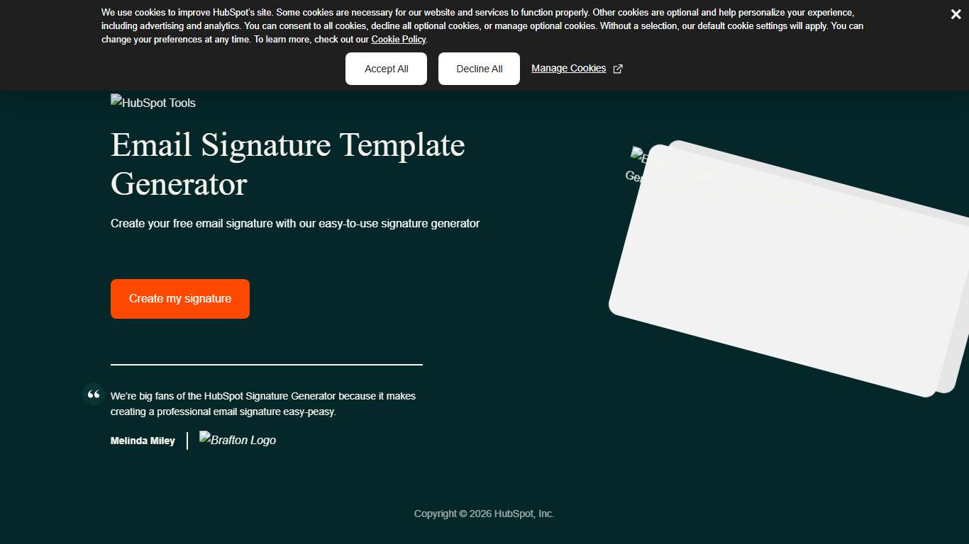 Free Email Signature Template Generator by HubSpot (2026)